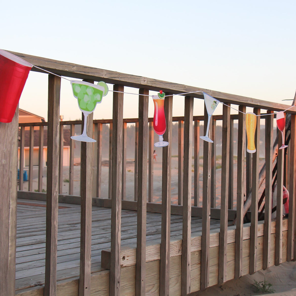 String of Drinks Festive String featuring colorful drink designs including martinis and margaritas, enhancing any celebration with cheerful decor.