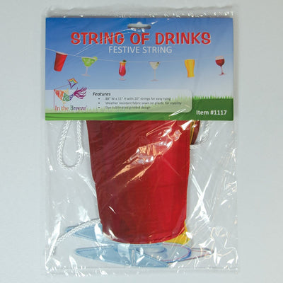 String of Drinks Festive String featuring colorful drink designs including martinis and margaritas, enhancing any celebration with cheerful decor.