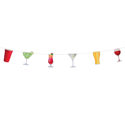 String of Drinks Festive String featuring colorful drink designs including martinis and margaritas, enhancing any celebration with cheerful decor.