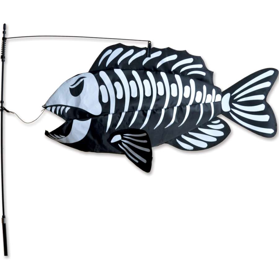 Swimming Fish outdoor decoration made from fade-resistant SunTex fabric, bobbing playfully in the wind, adding charm to a garden setting.