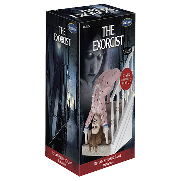 The Exorcist: Reagan on Stairs bobblehead showcasing a detailed horror scene of Reagan descending stairs, capturing the essence of the iconic film.