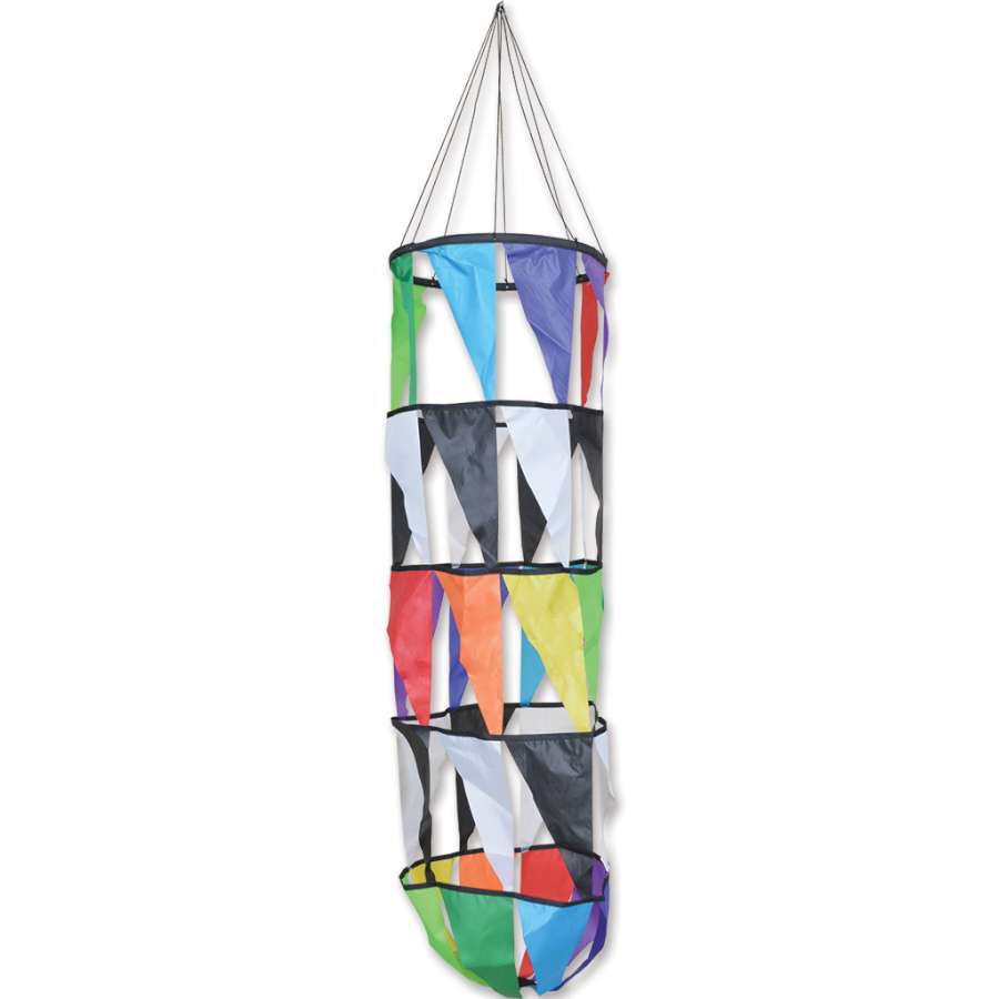 Colorful Tri-Mesh Basket in rainbow design, showcasing a lightweight yet durable mesh fabric, ideal for home organization.