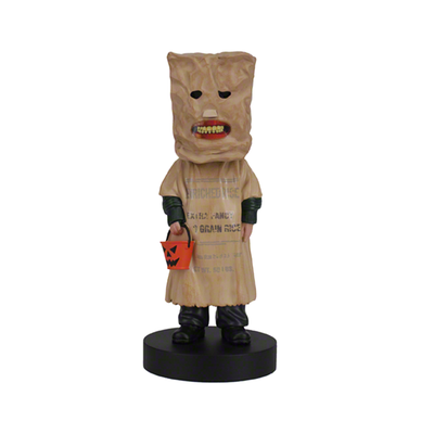 Trick 'r Treat Bagwell Bobblehead featuring lifelike details, designed to capture the character's essence from the 2007 horror classic, ideal for display in any collectible collection.