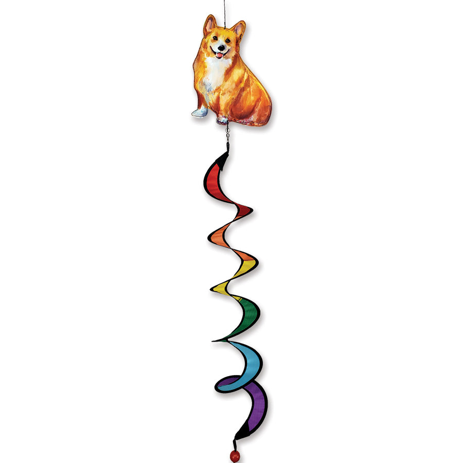 Twister - Corgi accent piece featuring a colorful, playful design of a corgi dog, ideal for home decor and as a gift for pet lovers.