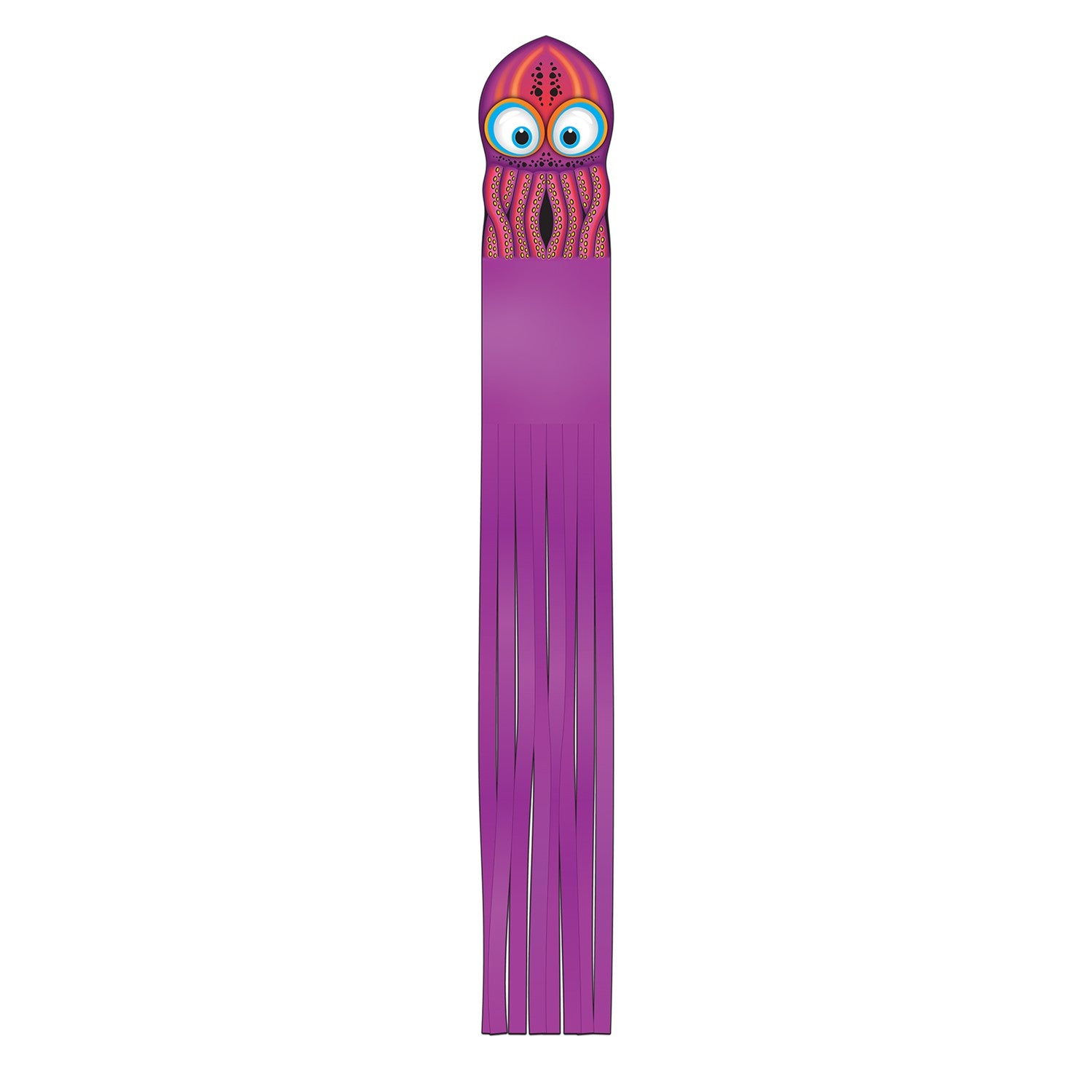 Ultra SuperSized Octopus Kite soaring high at 168 inches, featuring vibrant colors and a playful design, displayed against a clear blue sky.