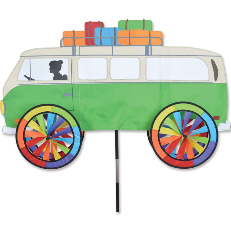 VW Bus Spinner featuring a detailed replica of the classic Volkswagen Type 2 Bus, beautifully designed for display on a desk or shelf.