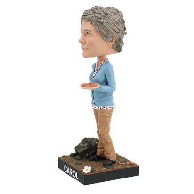 Walking Dead Carol Peletier bobblehead standing 8 inches tall, intricately hand-painted with a fierce expression and detailed outfit.