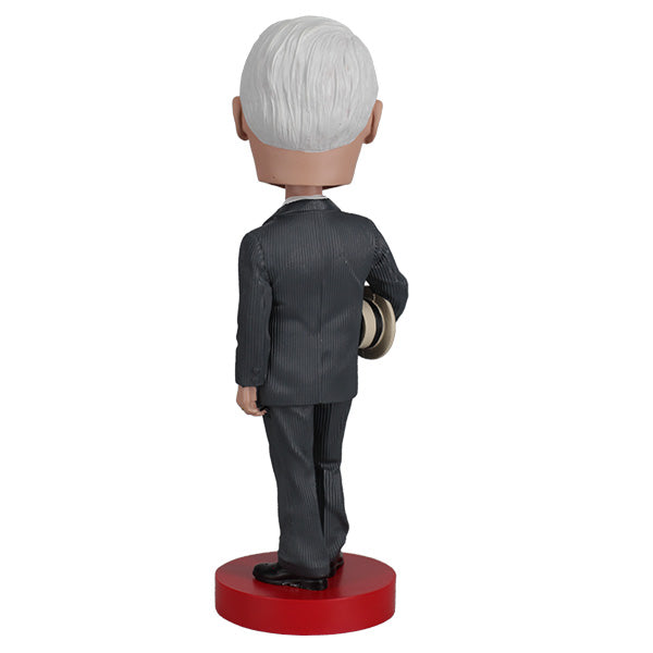 Warren G. Harding bobblehead standing 7 inches tall, intricately detailed, depicting the 29th President of the United States in historical attire.