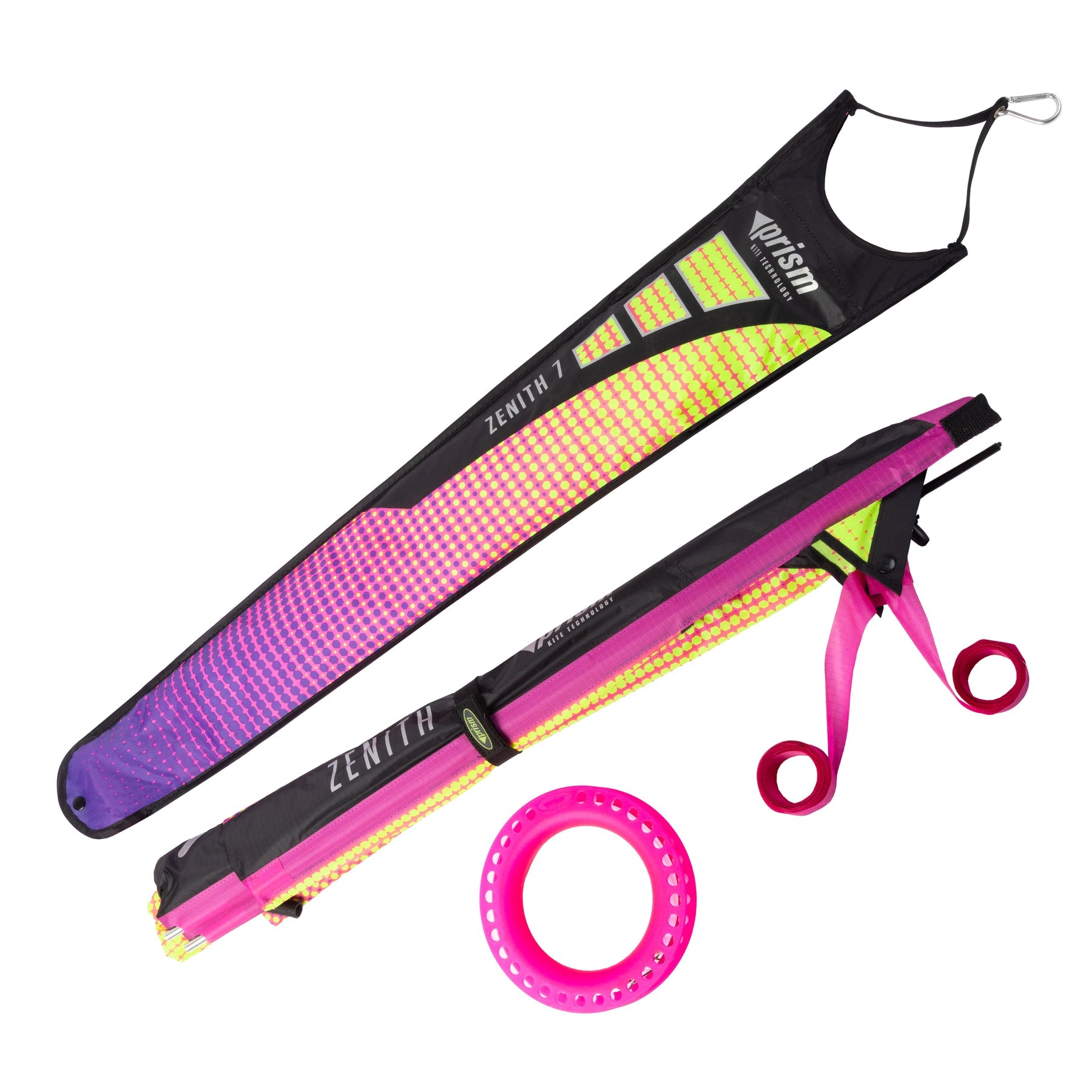 Zenith 7 delta kite with large wingspan, strong pull, and durable frame, perfect for lifting tails and flying in wide open outdoor spaces.