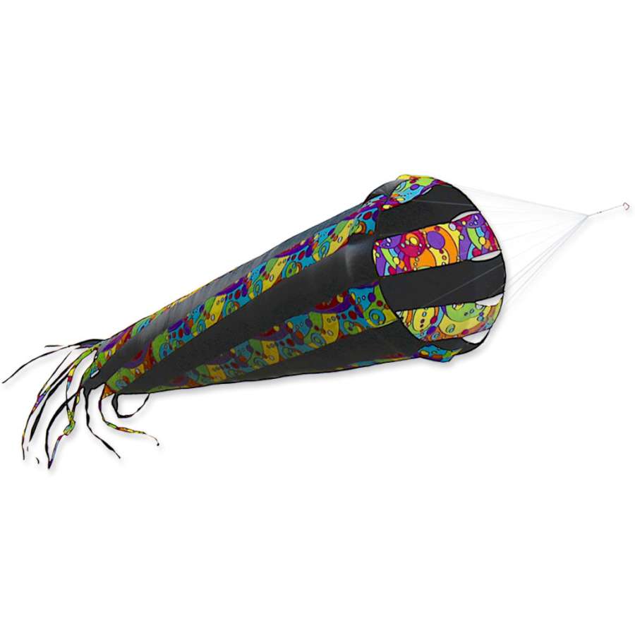 Wind Turbine 500 - Rainbow Orbit displayed outdoors, showcasing its vibrant multi-color design as it spins in the wind.