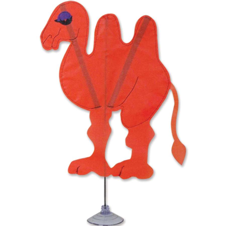Zany Pal Camel decor mounted with a suction cup, showcasing vibrant colors in a playful indoor setting on a windowsill.
